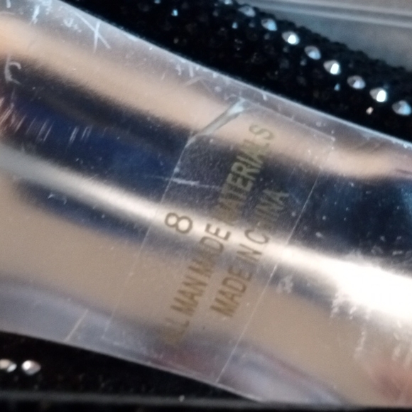 Size 8 Mascotte Chrome bottom black and silver sequin heels - Picture 3 of 7